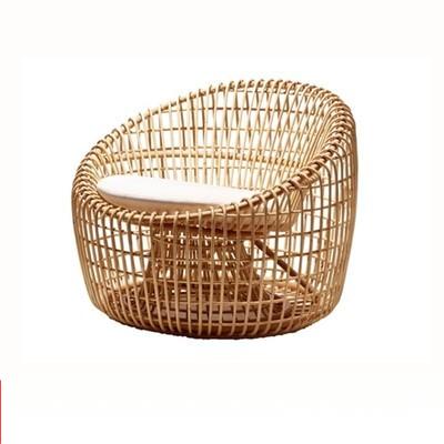 Ensemble salon extérieur avec canapé, chaise en rotin tressé et table basse - IVOIRART.COM
