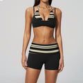 Ensemble sport 2 pièces séchage rapide pour course et fitness – Brassière +Short - IVOIRART.COM