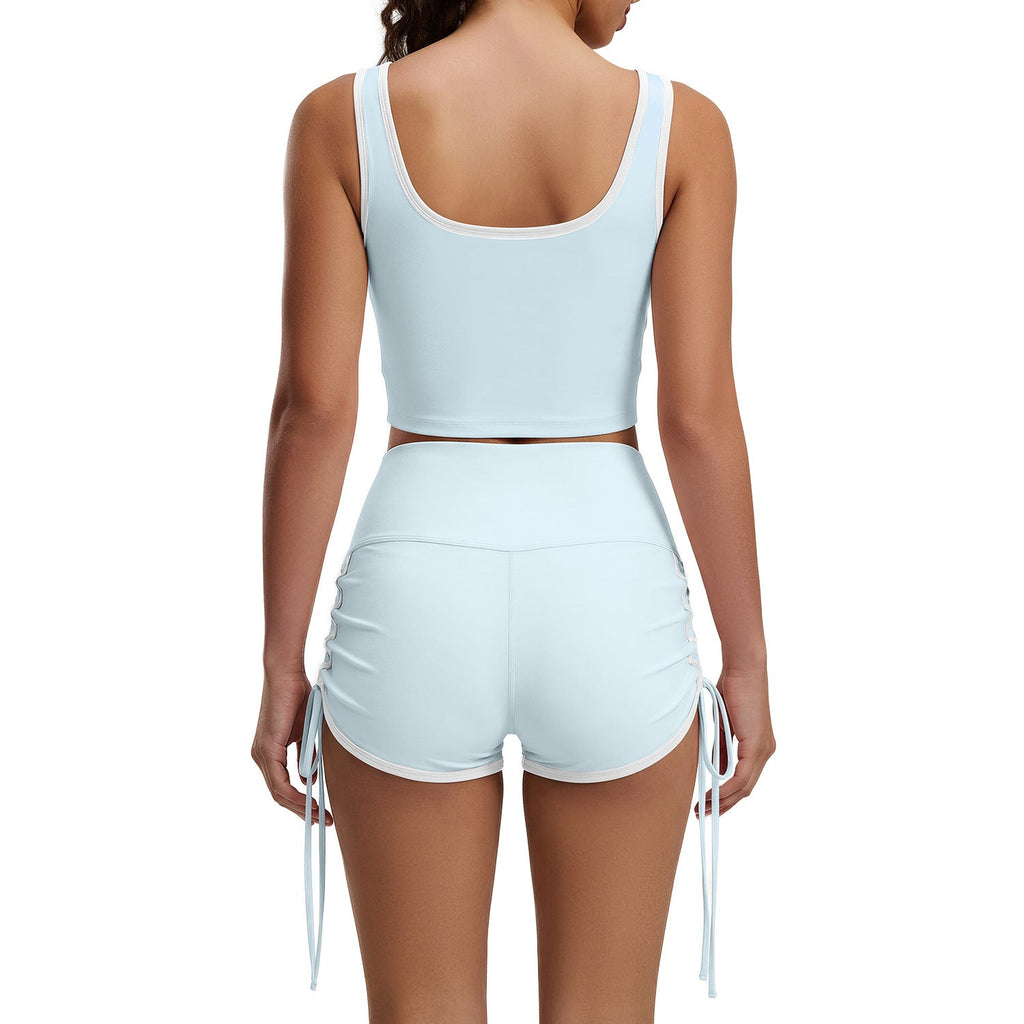 Ensemble sport 2026 printemps-été, maintien élevé, coussin poitrine intégré slim - IVOIRART.COM