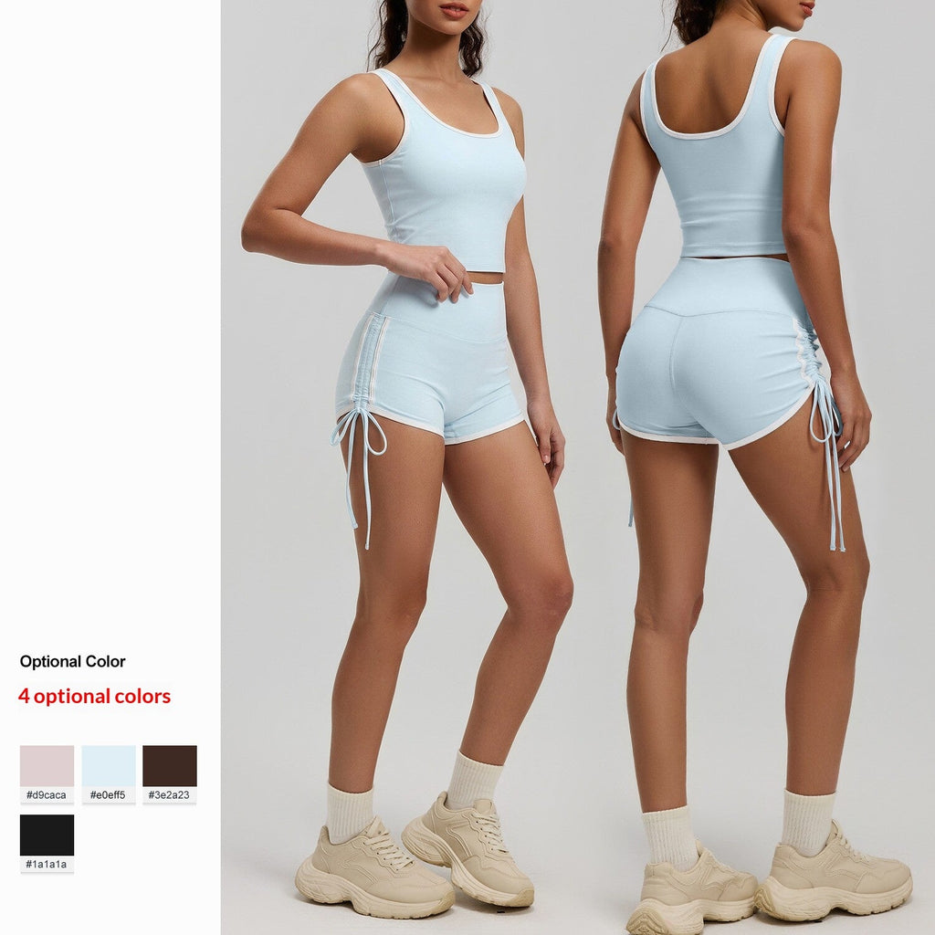 Ensemble sport 2026 printemps-été, maintien élevé, coussin poitrine intégré slim - IVOIRART.COM