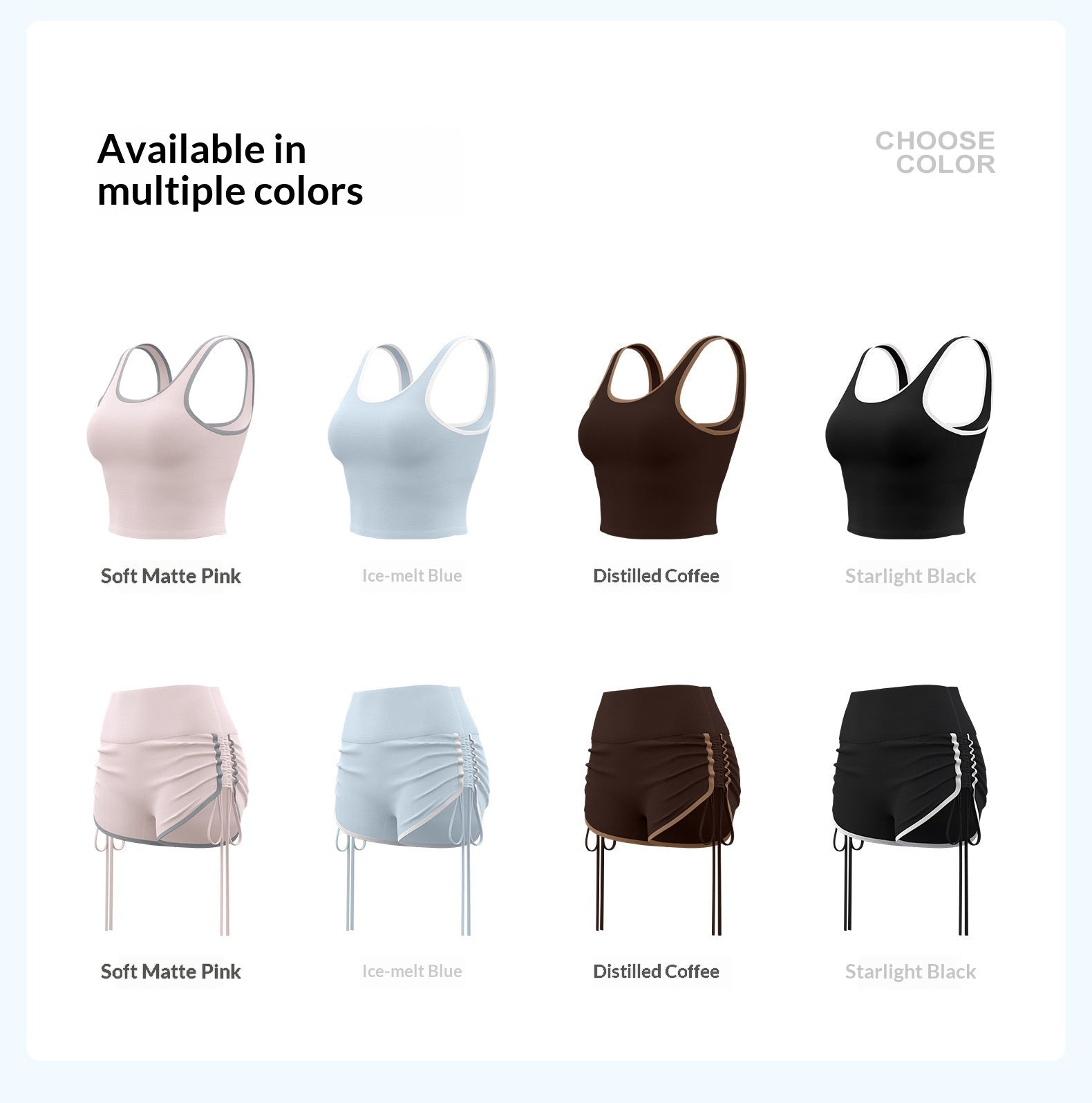 Ensemble sport 2026 printemps-été, maintien élevé, coussin poitrine intégré slim - IVOIRART.COM
