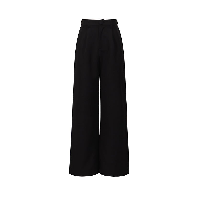 Ensemble tailleur 2 pièces gilet sans manches pantalon large broderie florale 3D - IVOIRART.COM