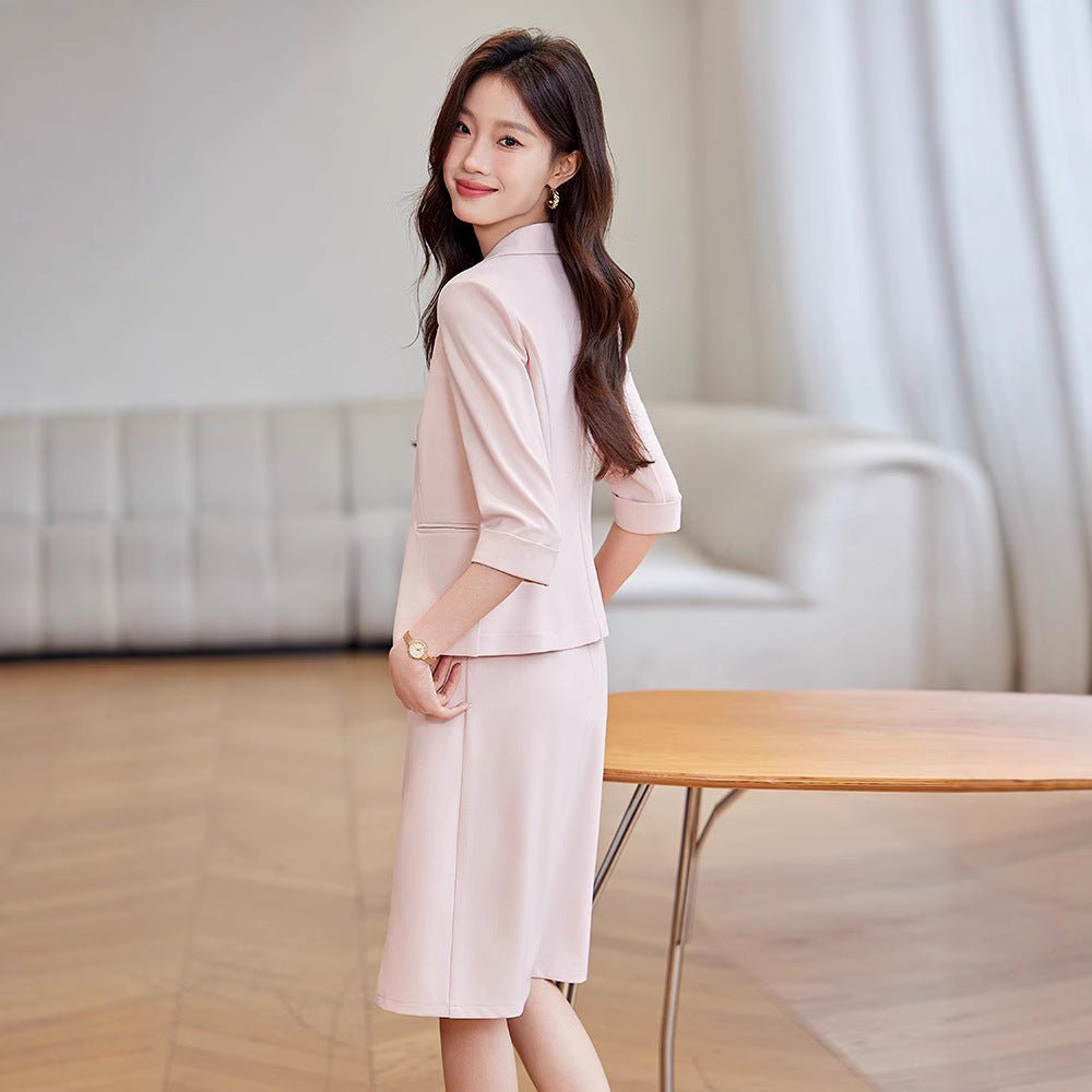 Ensemble tailleur professionnel neuf pour femme, idéal pour déplacement quotidien - IVOIRART.COM