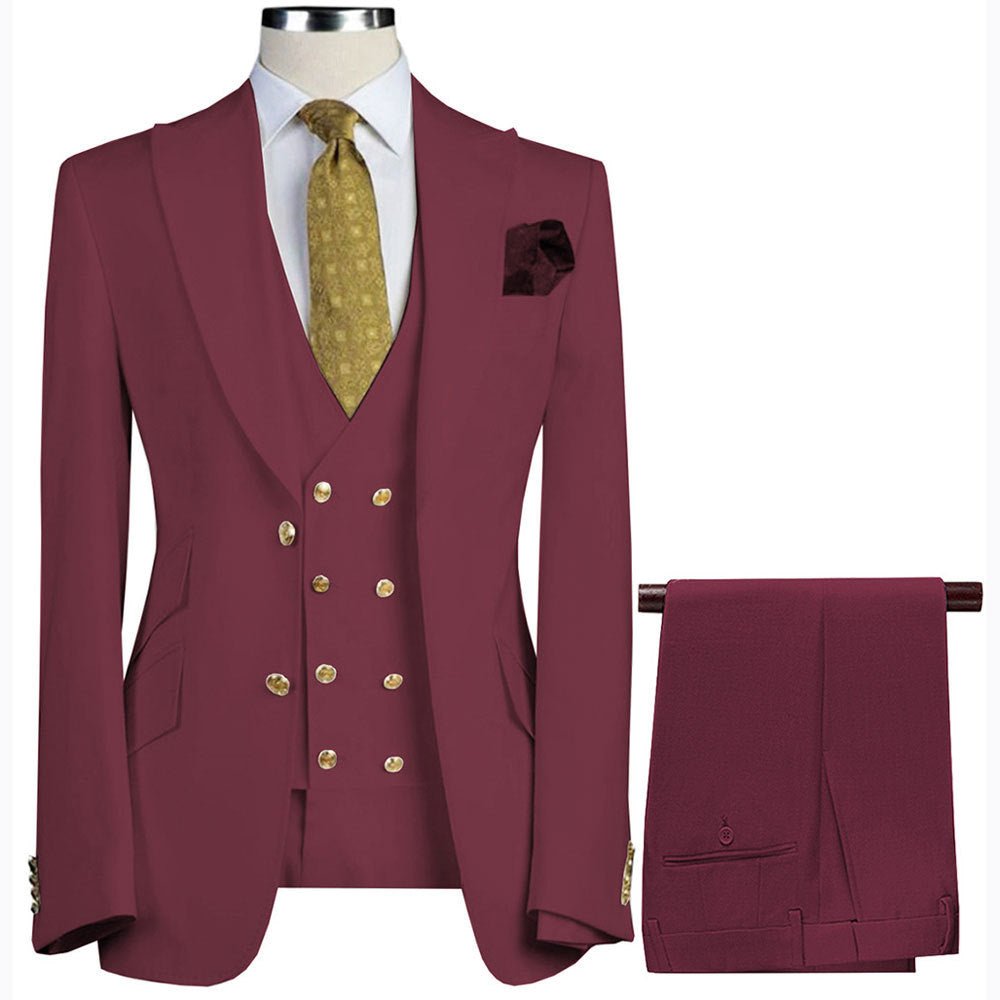 Ensemble trois pièces homme décontracté et polyvalent — veste, gilet, pantalon . - IVOIRART.COM