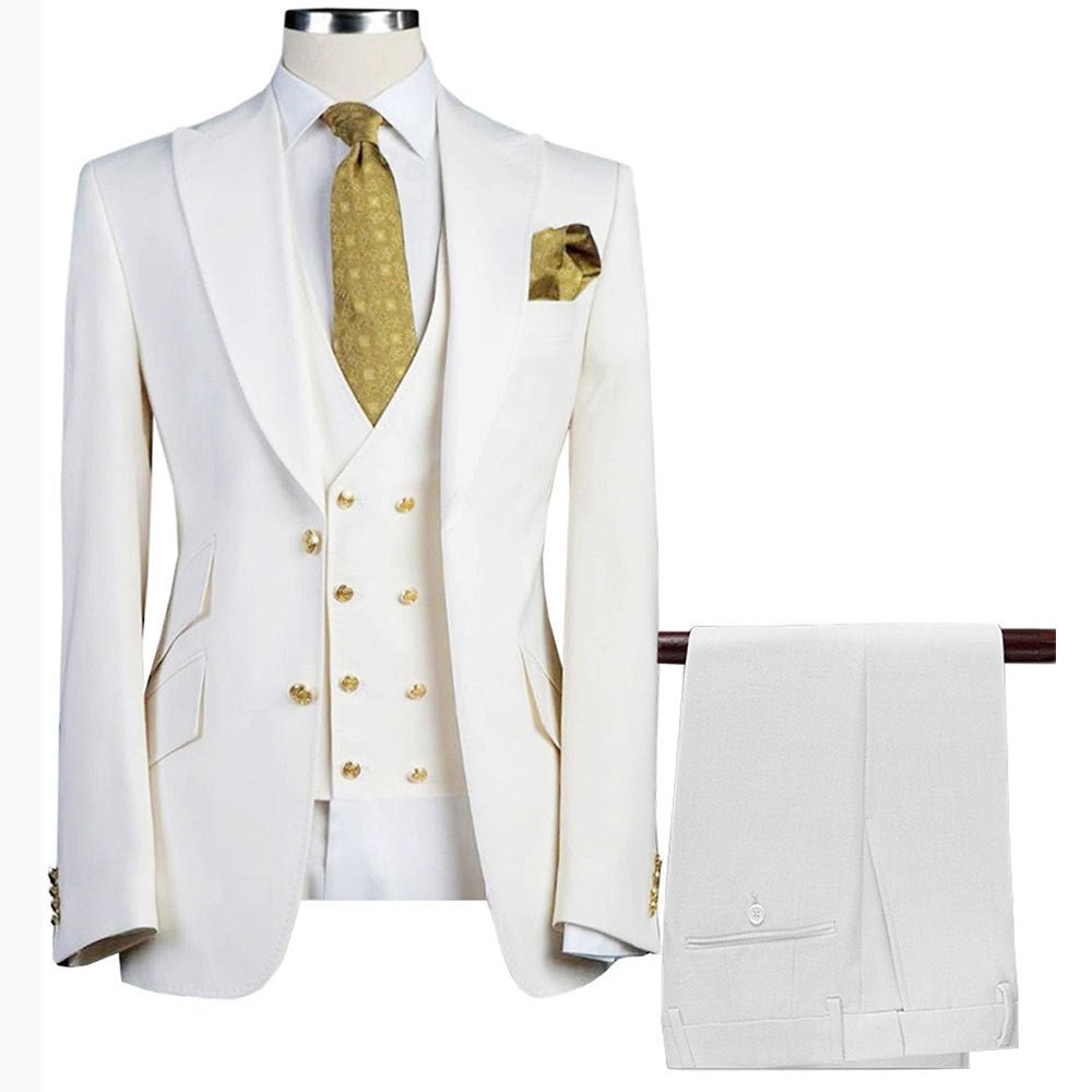 Ensemble trois pièces homme décontracté et polyvalent — veste, gilet, pantalon . - IVOIRART.COM