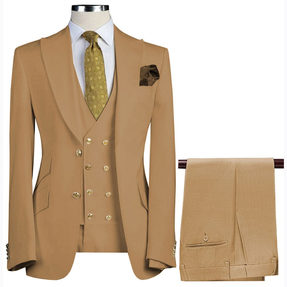 Ensemble trois pièces homme décontracté et polyvalent — veste, gilet, pantalon . - IVOIRART.COM