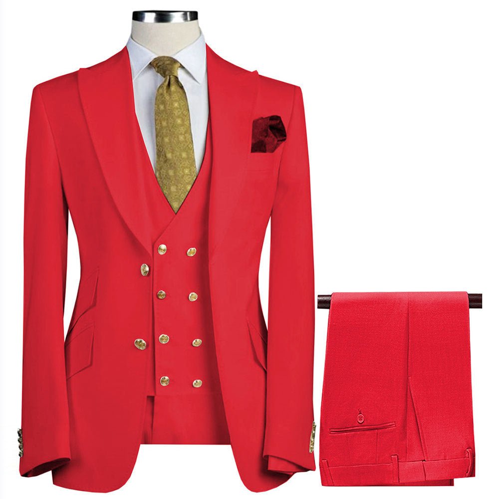 Ensemble trois pièces homme décontracté et polyvalent — veste, gilet, pantalon . - IVOIRART.COM