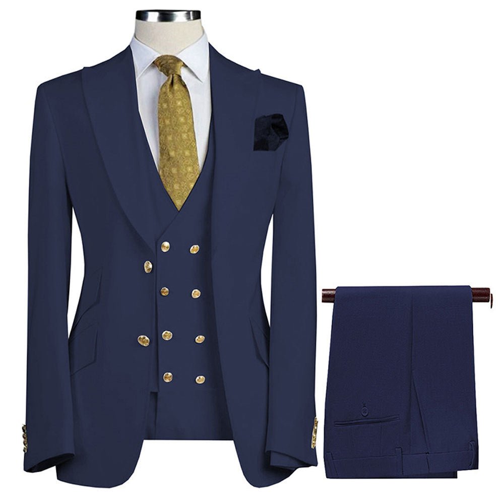 Ensemble trois pièces homme décontracté et polyvalent — veste, gilet, pantalon . - IVOIRART.COM
