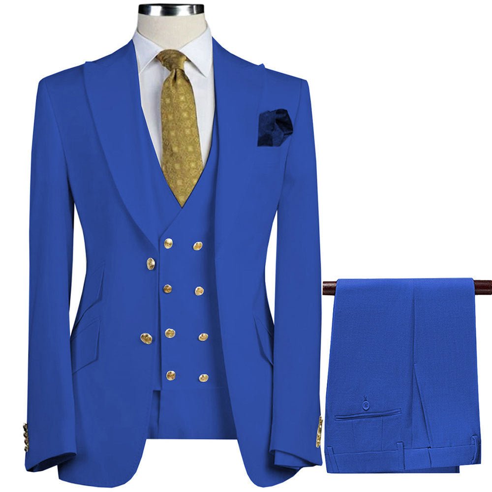 Ensemble trois pièces homme décontracté et polyvalent — veste, gilet, pantalon . - IVOIRART.COM