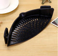 Entonnoir créatif en silicone avec clip pour casseroles, poêles et bols, passoire et égouttoir à riz, filtre à huile, adaptable à toutes tailles de casseroles - IVOIRART.COM