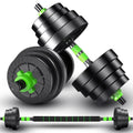 Équipement de Fitness Détachable à Domicile - Haltères Métal Vert 10 - 40 kg - IVOIRART.COM