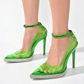 Escarpins à plateforme transparents imperméables à strass — talons aiguilles sexy - IVOIRART.COM