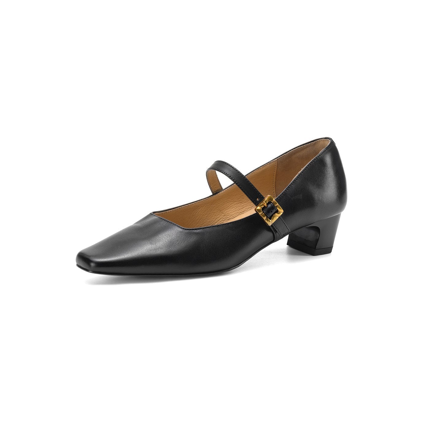 Escarpins à talon moyen en cuir pleine fleur pour femmes – Chaussures classiques à enfiler - IVOIRART.COM