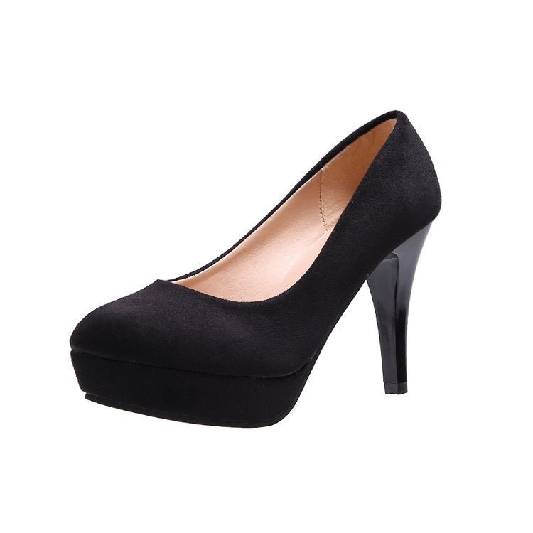 Escarpins à talons aiguilles vernies, bout rond, modèle slip-on pour femmes - IVOIRART.COM