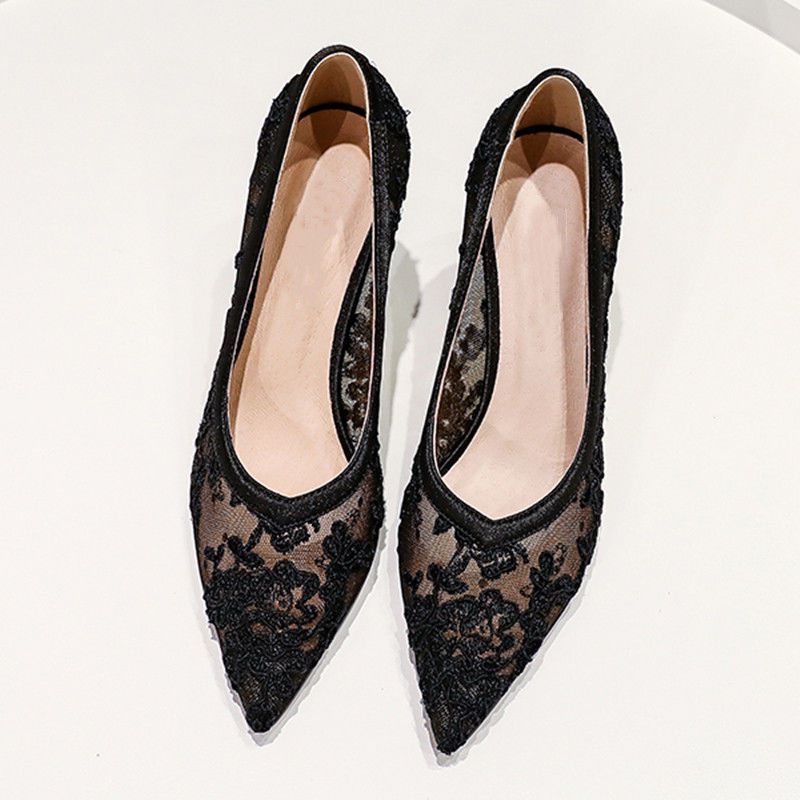 Escarpins À Talons Hauts En Maille Respirante Pour Femme, Bout Pointu, Talons Aiguilles, Ouverture Peu Profonde, Chaussures De Demoiselle D'honneur Élégantes Pour Le Travail - IVOIRART.COM