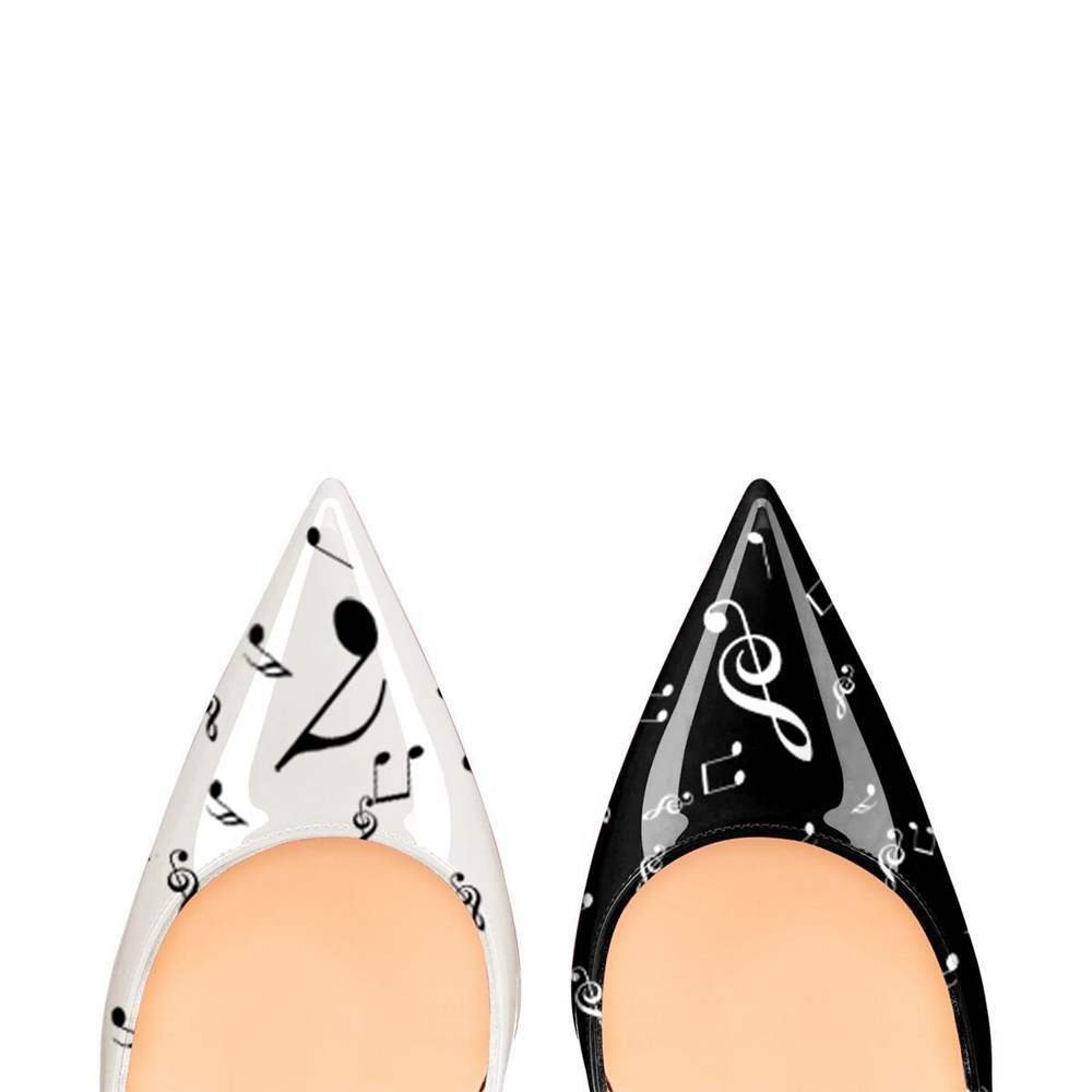 Escarpins Fashion Note à Talons Très Hauts avec Motif Graffiti pour Femme - IVOIRART.COM