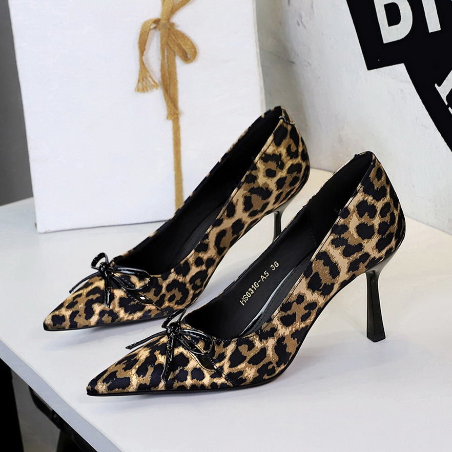 Escarpins femme à talon stiletto pointu avec nœud décoratif, coloris variés été. - IVOIRART.COM