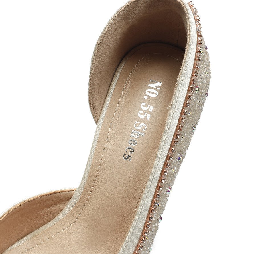 Escarpins Femme Style Célébrité à Talons Aiguilles Avec Strass Pour Soirée - IVOIRART.COM