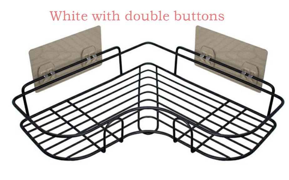 Étagère d'angle murale sans perçage pour salle de bain et cuisine, support tripode domestique - IVOIRART.COM