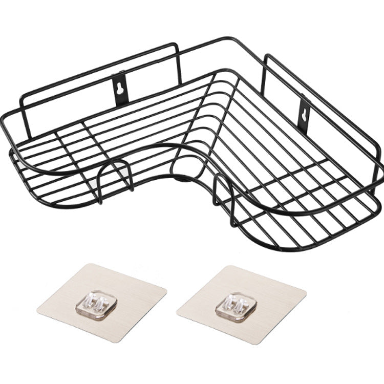 Étagère d'angle murale sans perçage pour salle de bain et cuisine, support tripode domestique - IVOIRART.COM