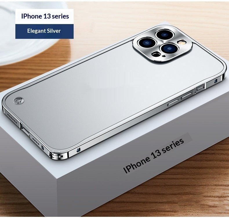 Étui métal magnétique transparent givré cadre avec fermoir hippocampe iPhones 11 - IVOIRART.COM