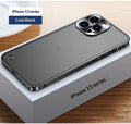 Étui métal magnétique transparent givré cadre avec fermoir hippocampe iPhones 11 - IVOIRART.COM