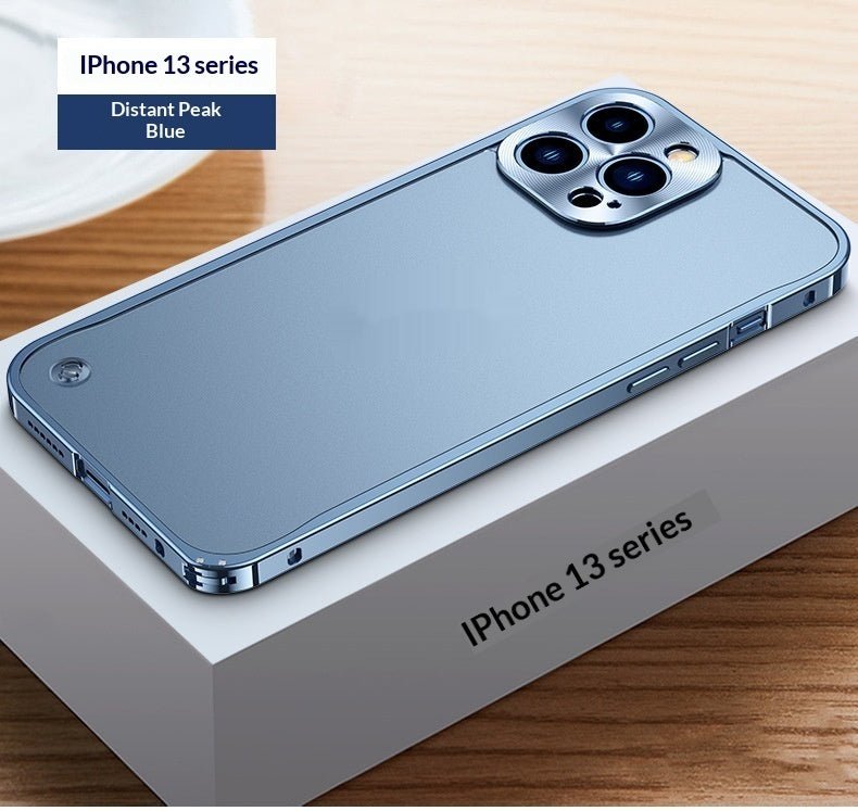 Étui métal magnétique transparent givré cadre avec fermoir hippocampe iPhones 11 - IVOIRART.COM