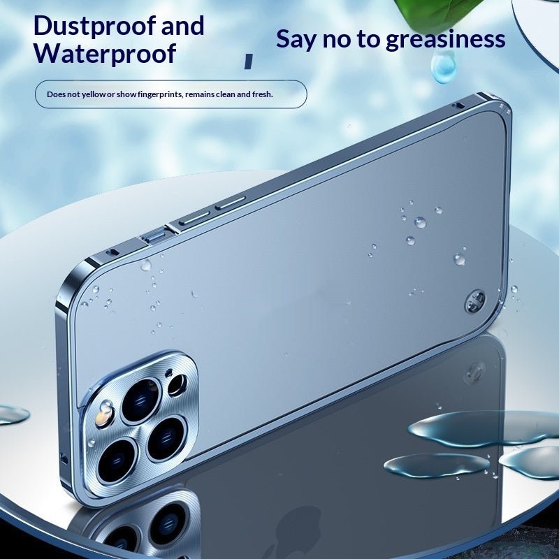 Étui métal magnétique transparent givré cadre avec fermoir hippocampe iPhones 11 - IVOIRART.COM