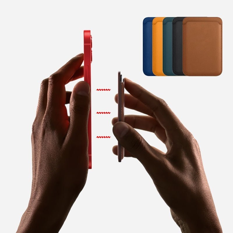 Étui portefeuille magnétique en cuir de luxe pour iPhone 14 Pro Max, 13, 12 avec MagSafe, porte - cartes et support intégré - IVOIRART.COM