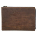 Étui Protecteur en Cuir Crazy Horse avec Fermeture Éclair pour Ordinateur Portable - IVOIRART.COM