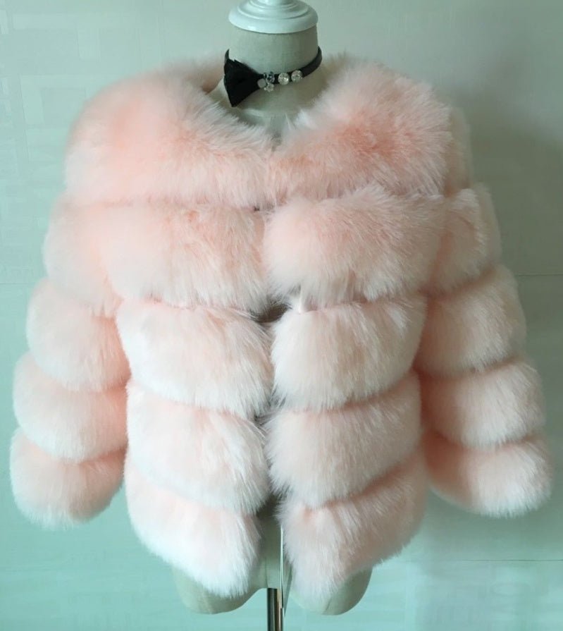 Europe And The United States Autumn And Winter New Fox Fur Fur Coat Women's Short Long-sleeved Fur Artificial Fur Coat - IVOIRART.COM