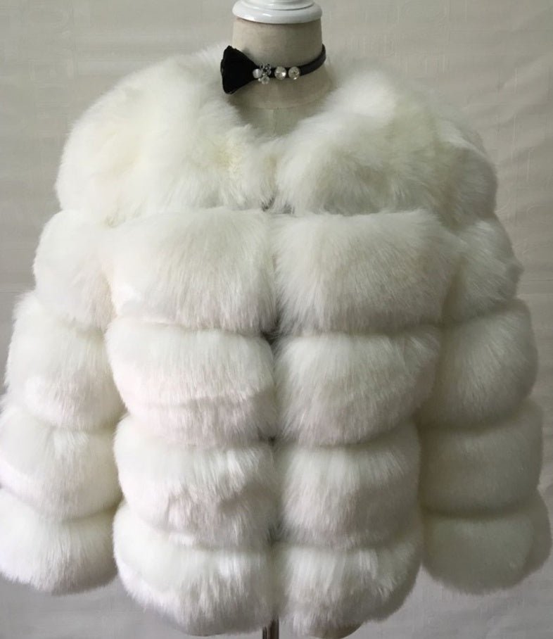 Europe And The United States Autumn And Winter New Fox Fur Fur Coat Women's Short Long-sleeved Fur Artificial Fur Coat - IVOIRART.COM