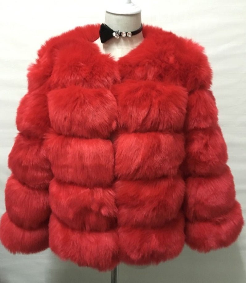 Europe And The United States Autumn And Winter New Fox Fur Fur Coat Women's Short Long-sleeved Fur Artificial Fur Coat - IVOIRART.COM