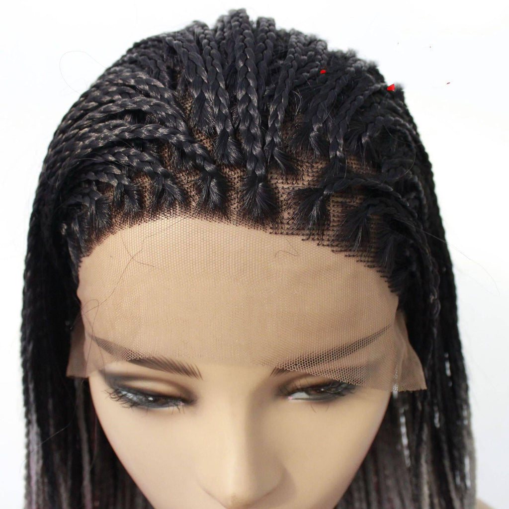 Europe Lady Double Braided Wig Black Fro - IVOIRART.COM