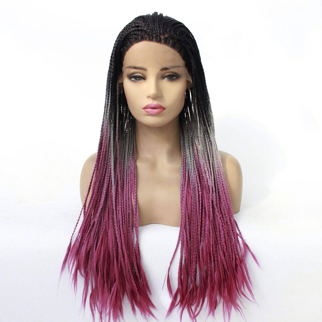 Europe Lady Double Braided Wig Black Fro - IVOIRART.COM