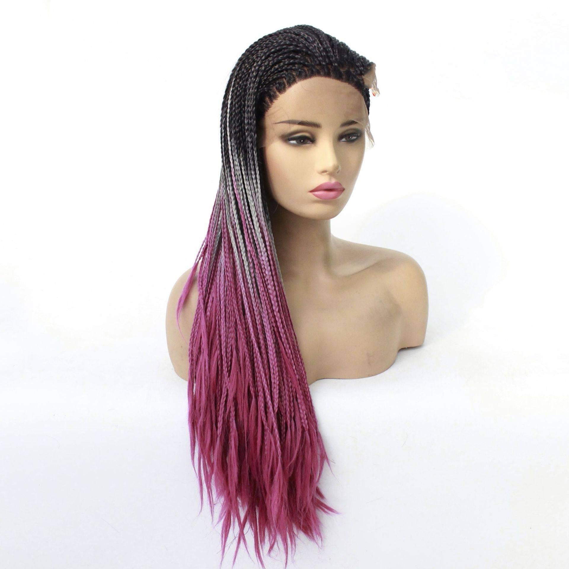 Europe Lady Double Braided Wig Black Fro - IVOIRART.COM