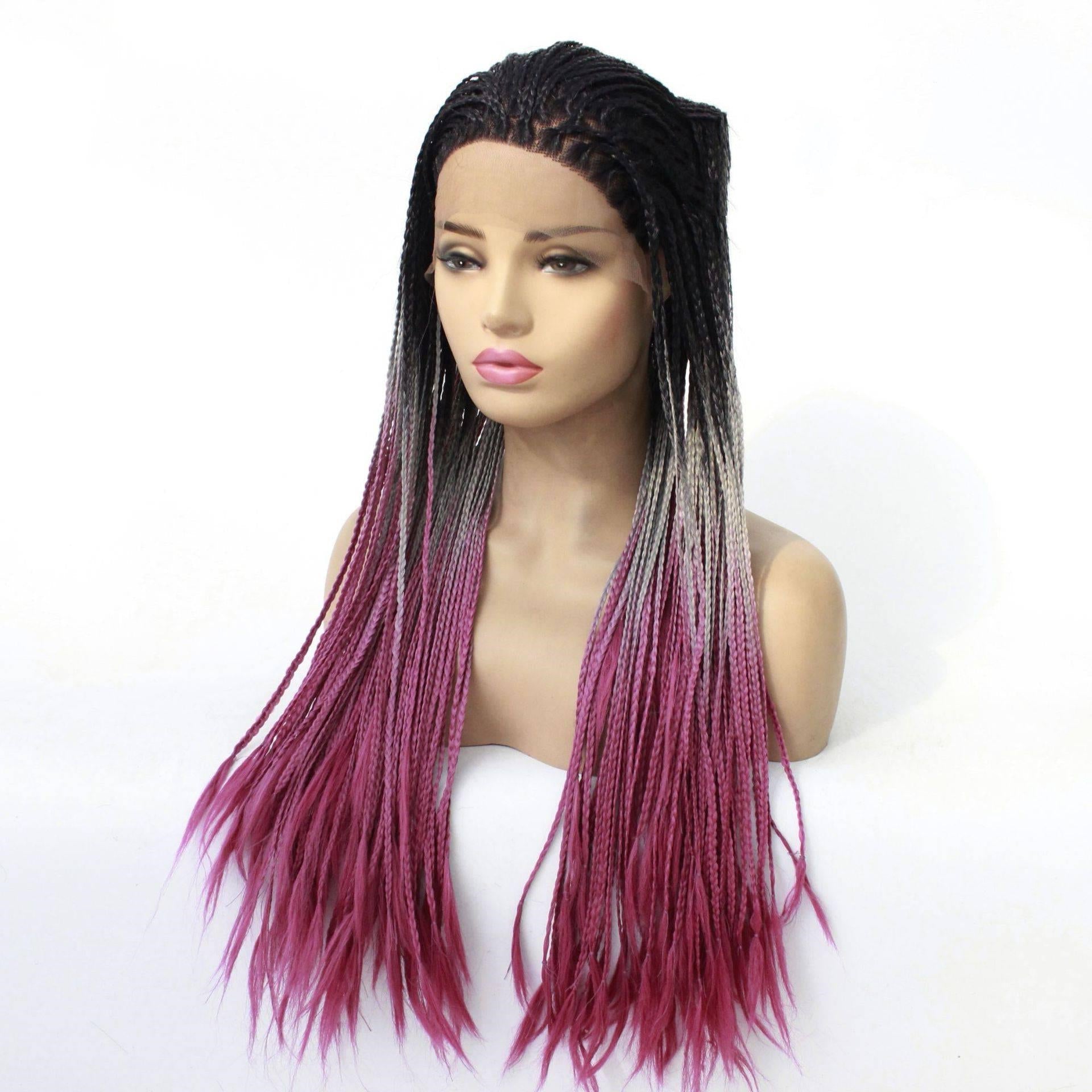 Europe Lady Double Braided Wig Black Fro - IVOIRART.COM