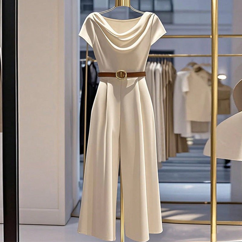 European And American Elegant Style Satin Jumpsuit - IVOIRART.COM
