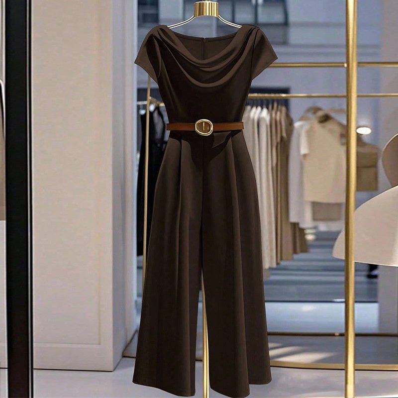 European And American Elegant Style Satin Jumpsuit - IVOIRART.COM