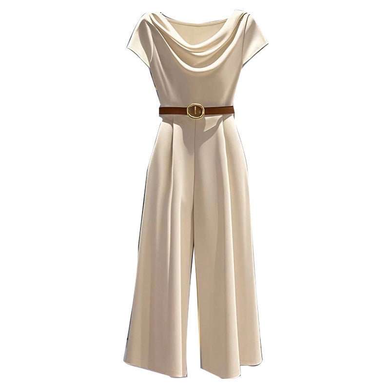European And American Elegant Style Satin Jumpsuit - IVOIRART.COM
