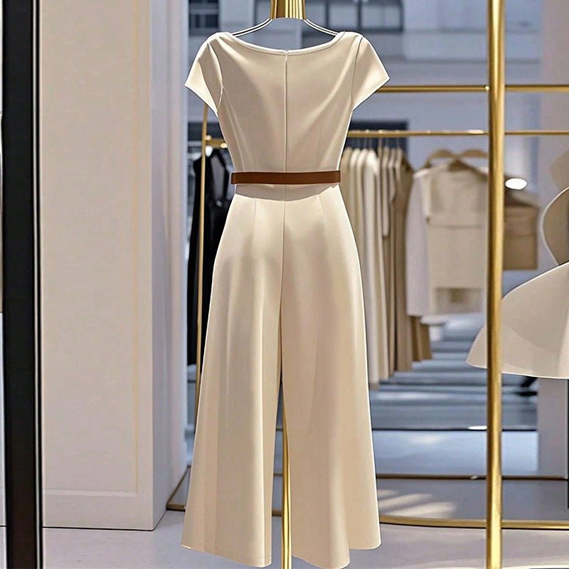 European And American Elegant Style Satin Jumpsuit - IVOIRART.COM