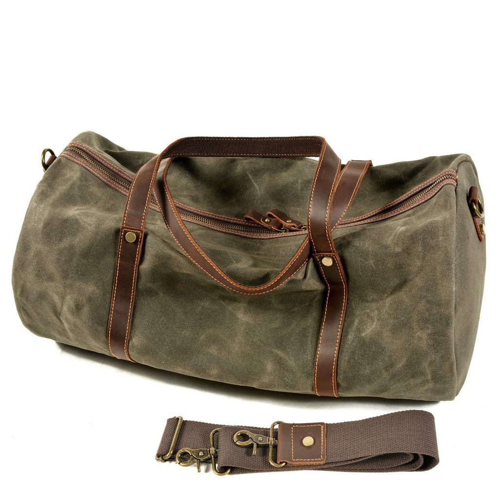 European And American Retro Foldable Travel Bag Portable Large-Capacity Waterproof Gym Bag Large-Capacity Leisure Outdoor Shoulder Bag - IVOIRART.COM