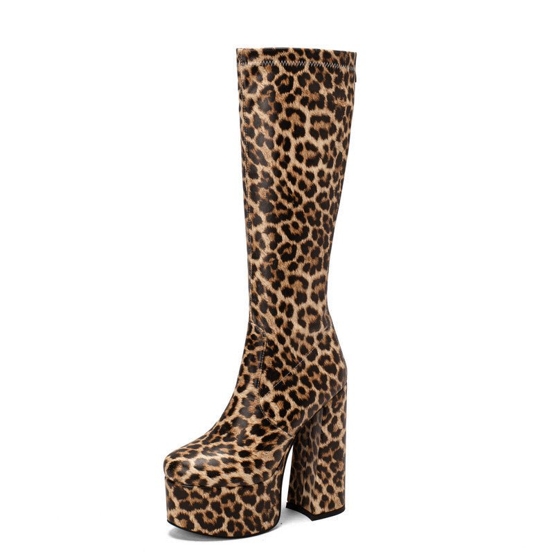 European And American Stretch Boots Waterproof Platform - IVOIRART.COM