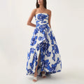 European And American Style Printed Tube Top Dress - IVOIRART.COM