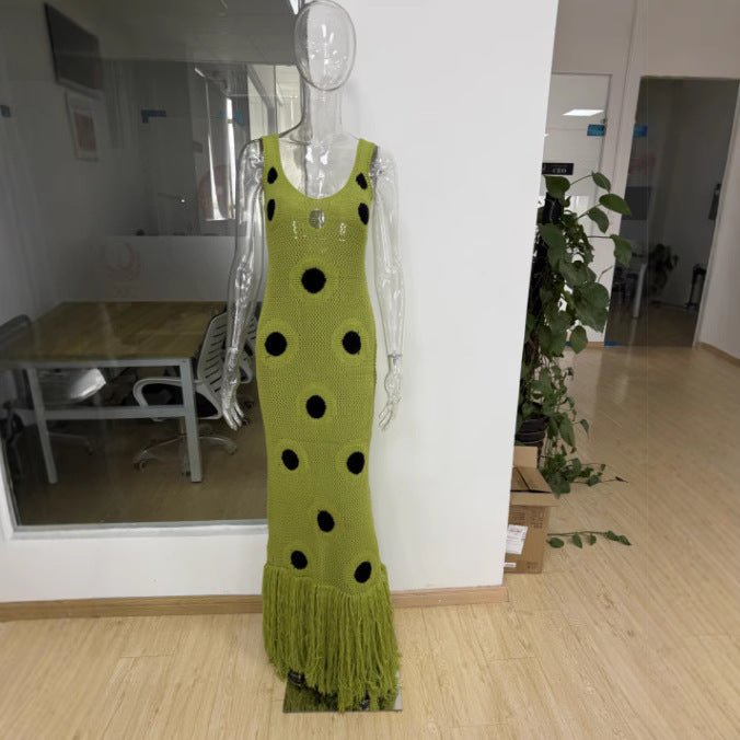 European And American Style Sleeveless Knitted Dress - IVOIRART.COM