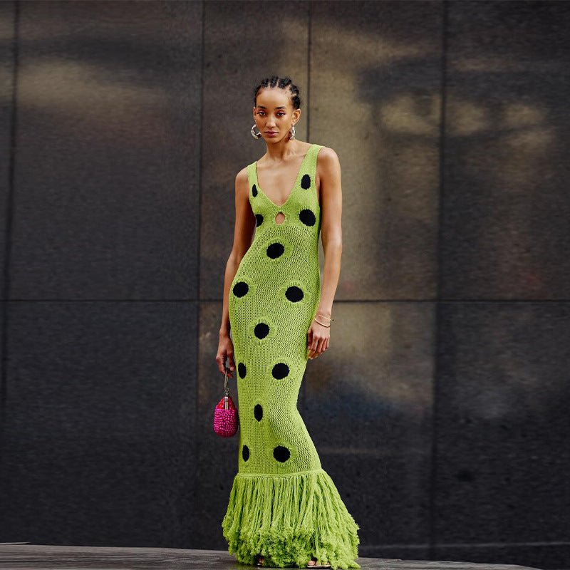 European And American Style Sleeveless Knitted Dress - IVOIRART.COM