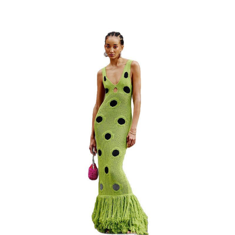 European And American Style Sleeveless Knitted Dress - IVOIRART.COM