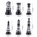European Ceramic Black And White Lattice Chess Ornaments - IVOIRART.COM