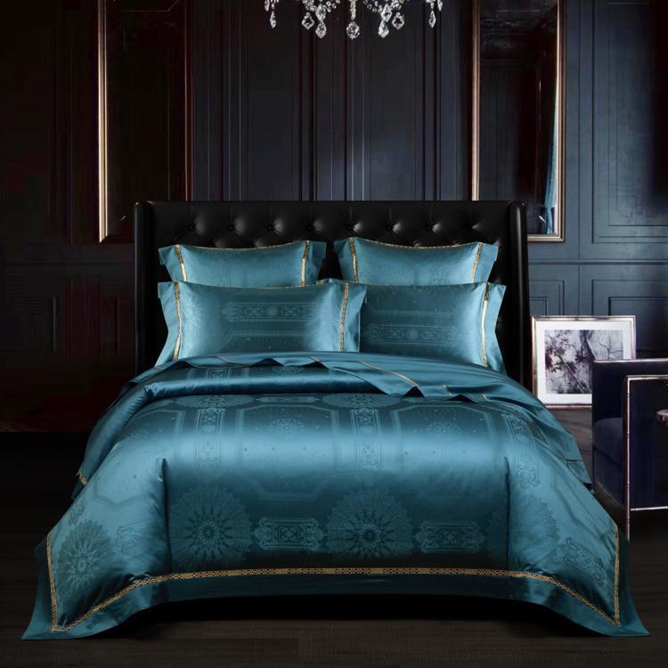European Jacquard Four Piece Satin Bedding - IVOIRART.COM