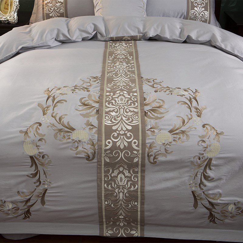 European-style model house multi-piece cotton satin four-piece seven-piece suit - IVOIRART.COM
